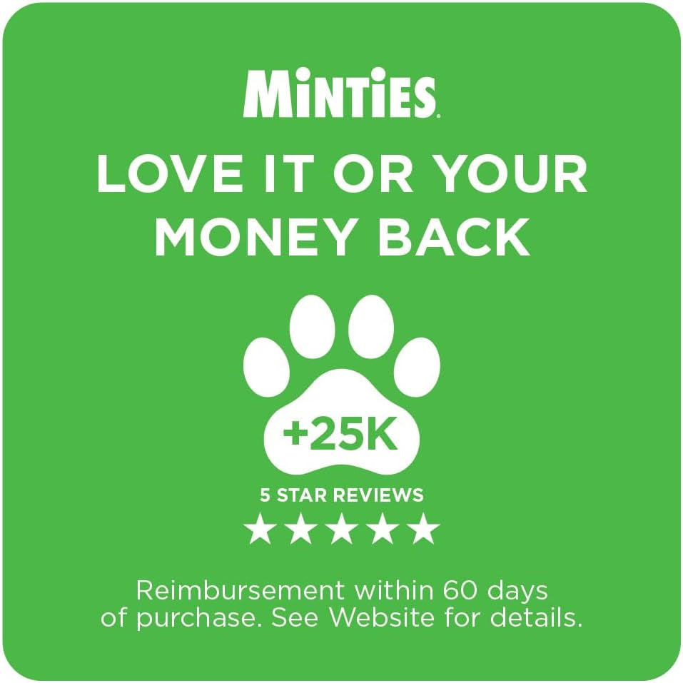 Mint Dental Chews for Dogs, Medium Breeds 25-50 Lbs, 17 Count