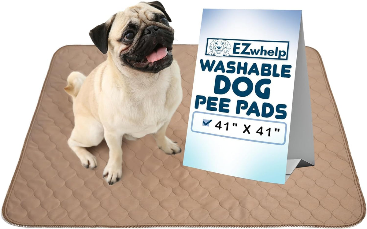 Reusable Dog Pee Pad, Waterproof Mat 41X41 in W/Grommets, 1 Pack