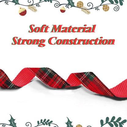 Buffalo Plaid Christmas Dog Collar and Leash Set for Small Dogs - Ideal for Holidays and Everyday Use