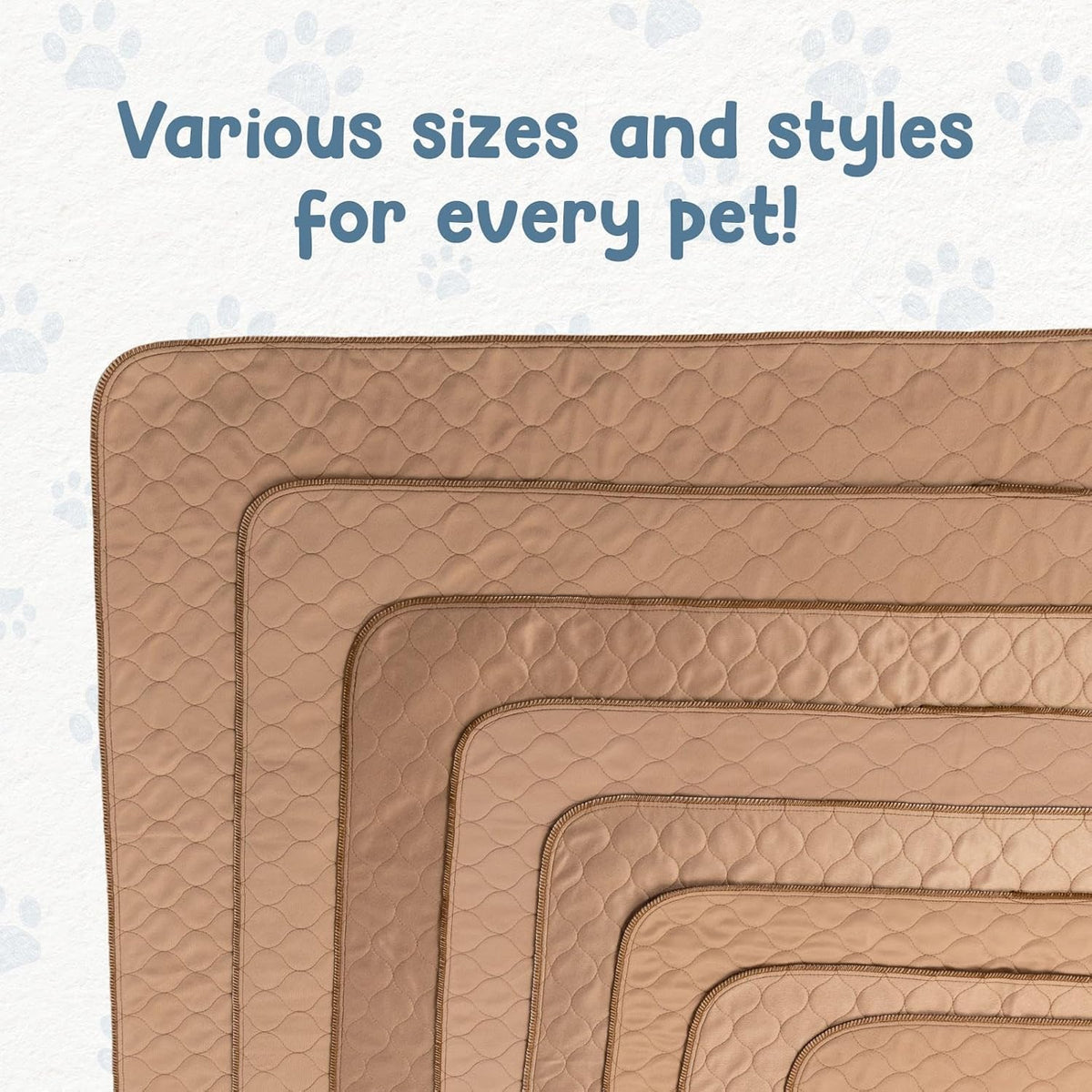 Washable Waterproof Dog Pee Pads - Reusable, 47 x 47 Inches