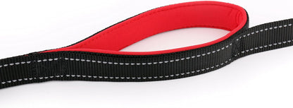 Dog Leash 6Ft Long,Traffic Padded Two Handle,Heavy Duty,Reflective Double Handles Lead for Control Safety Training,Leashes for Large Dogs or Medium Dogs,Dual Handles Leads(Black)